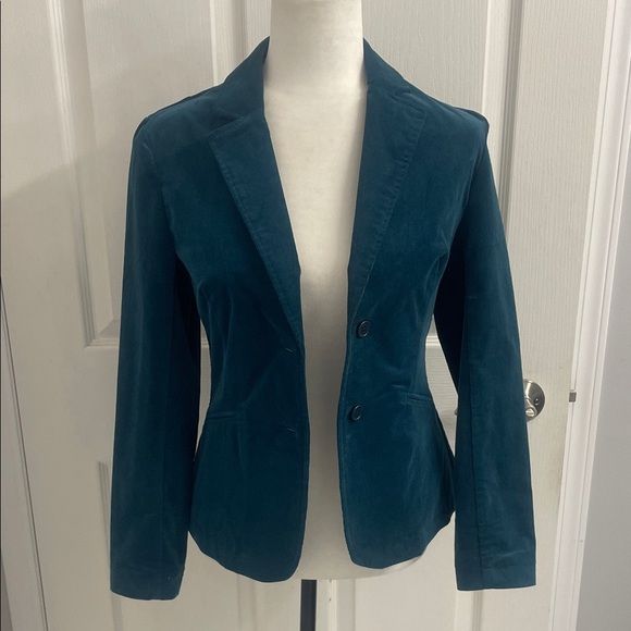 ZILCH Teal Blazer 2 Button Up Front Fitted Classic Sz XS - Picture 2 of 15